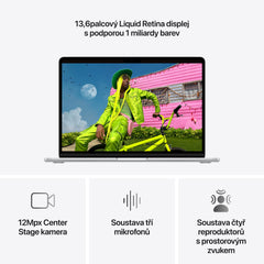 MacBook Air 13", Apple M5 čip, 10jádrové CPU, 8jádrové GPU, 16 GB, 512GB SSD, INT - stříbrná - iSTYLE.cz