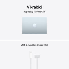 MacBook Air 13", Apple M5 čip, 10jádrové CPU, 10jádrové GPU, 24 GB, 4TB SSD, CZ - blankytně modrá