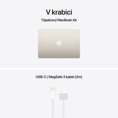 MacBook Air 13", Apple M5 čip, 10jádrové CPU, 10jádrové GPU, 32 GB, 1TB SSD, CZ - hvězdně bílá