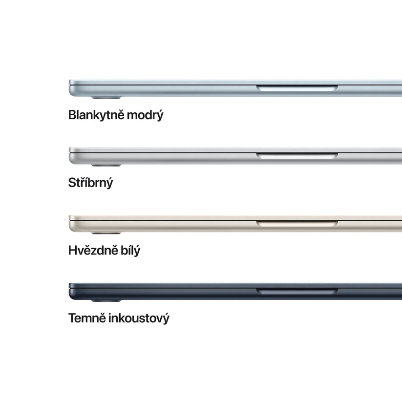 MacBook Air 15", Apple M5 čip, 10jádrové CPU, 10jádrové GPU, 16 GB, 512GB SSD, INT - temně inkoustová - iSTYLE.cz