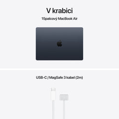 MacBook Air 15", Apple M5 čip, 10jádrové CPU, 10jádrové GPU, 24 GB, 512GB SSD, CZ - temně inkoustová - iSTYLE.cz