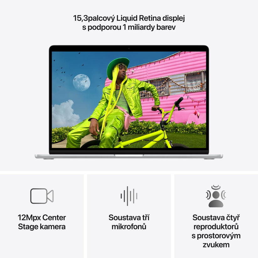 MacBook Air 15", Apple M5 čip, 10jádrové CPU, 10jádrové GPU, 24 GB, 512GB SSD, CZ - stříbrná - iSTYLE.cz