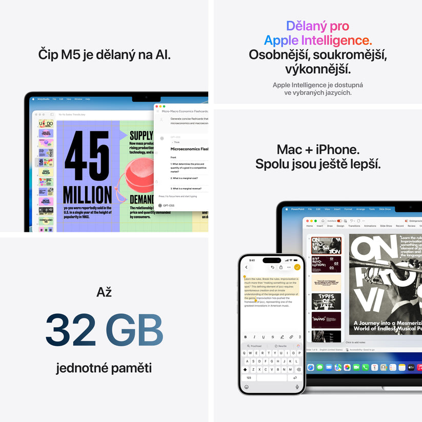 MBA 15", M5 10 CPU, 10 GPU, 16 GB, 512GB SSD, INT klávesnice - stříbrná (otevřený) - iSTYLE.cz