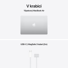 MacBook Air 15", Apple M5 čip, 10jádrové CPU, 10jádrové GPU, 16 GB, 4TB SSD, INT - stříbrná