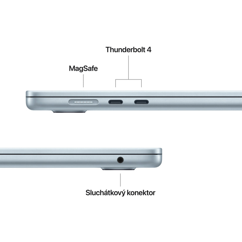 MacBook Air 15", Apple M5 čip, 10jádrové CPU, 10jádrové GPU, 16 GB, 2TB SSD, INT - blankytně modrá
