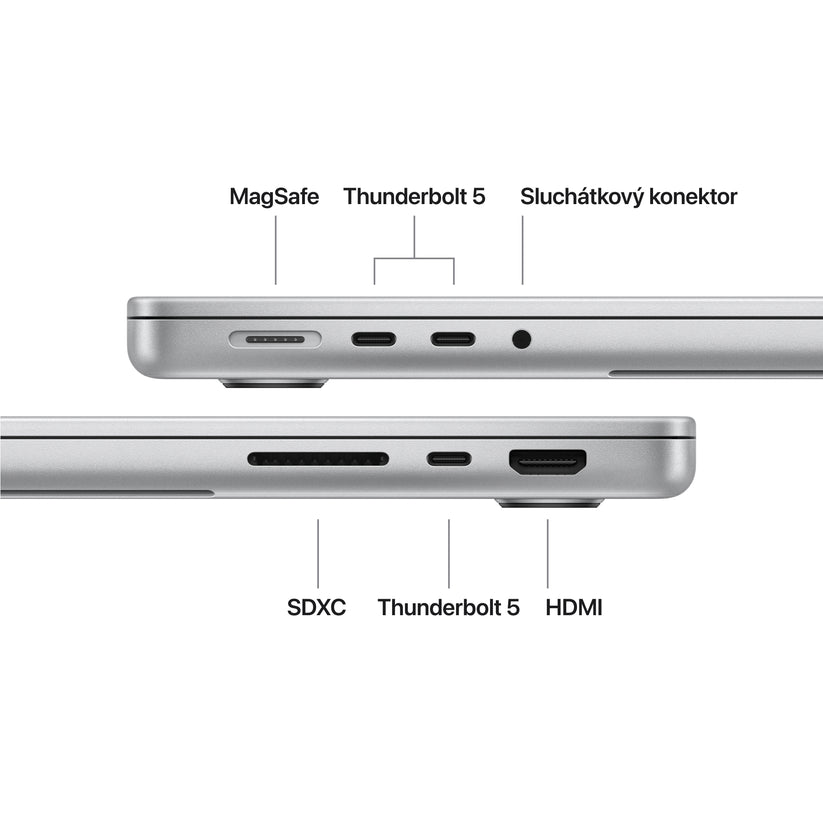 MacBook Pro 14,2", Apple M5 Pro 15jádrové CPU, 16jádrové GPU, 24GB, 1TB SSD – stříbrný (otevřený) - iSTYLE.cz