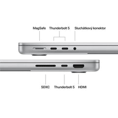 MacBook Pro 14,2", Apple M5 Max 18jádrové CPU, 32jádrové GPU, 36GB, 2TB SSD – stříbrný