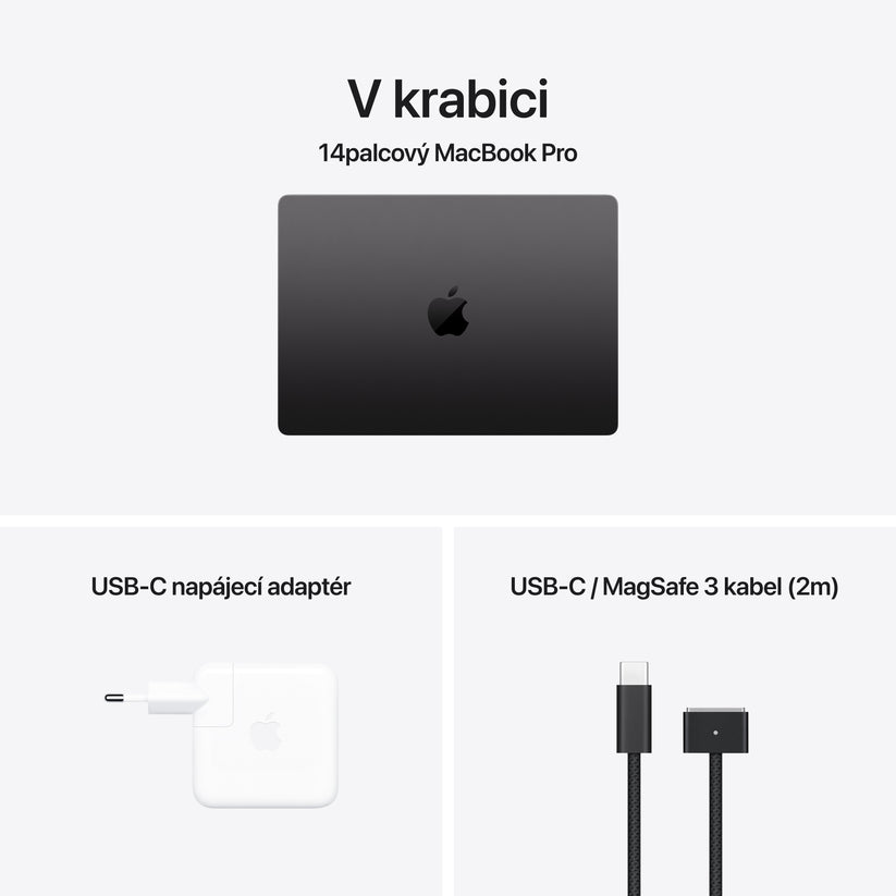 MacBook Pro 14,2", Apple M4 10jádrové CPU, 10jádrové GPU, 16GB, 1TB SSD, CZ - vesmírně černý (otevřený) - iSTYLE.cz