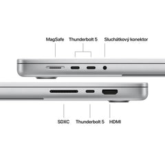 MacBook Pro 16", displej s nanotexturou, Apple M5 Max čip, 18jádrové CPU, 32jádrové GPU, 36 GB, 4TB SSD, INT - stříbrná