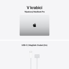 MacBook Pro 16", displej s nanotexturou, Apple M5 Max čip, 18jádrové CPU, 40jádrové GPU, 128 GB, 2TB SSD, CZ - stříbrná