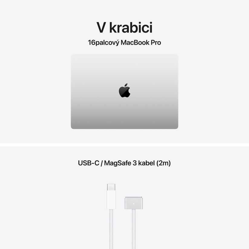 MacBook Pro 16", displej s nanotexturou, Apple M5 Max čip, 18jádrové CPU, 32jádrové GPU, 36 GB, 4TB SSD, CZ - stříbrná