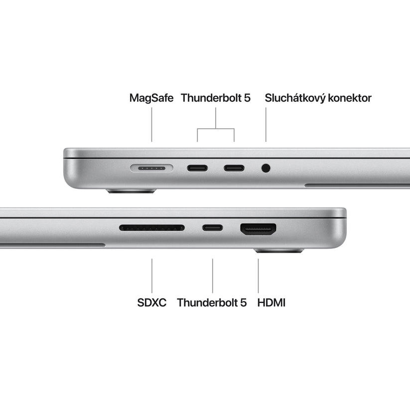 MacBook Pro 16,2", Apple M4 Max 14jádrové CPU, 32jádrové GPU, 36GB, 1TB SSD, CZ - stříbrný