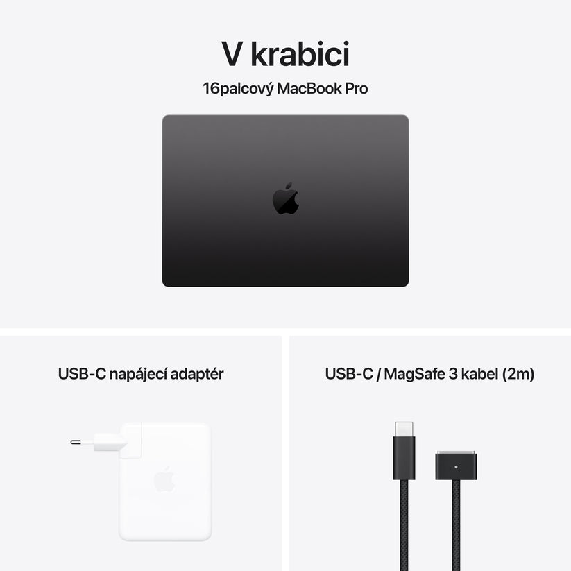 MacBook Pro 16,2", Apple M4 Pro 14jádrové CPU, 20jádrové GPU, 48GB, 512GB SSD, US - vesmírně černý - iSTYLE.cz