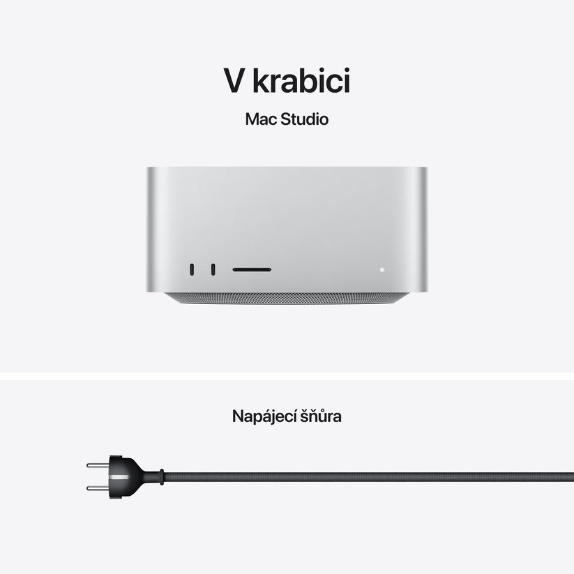 Mac Studio, Apple M4 Max čip, 16jádrové CPU, 40jádrové GPU, 48GB, 1TB SSD - stříbrný - iSTYLE.cz