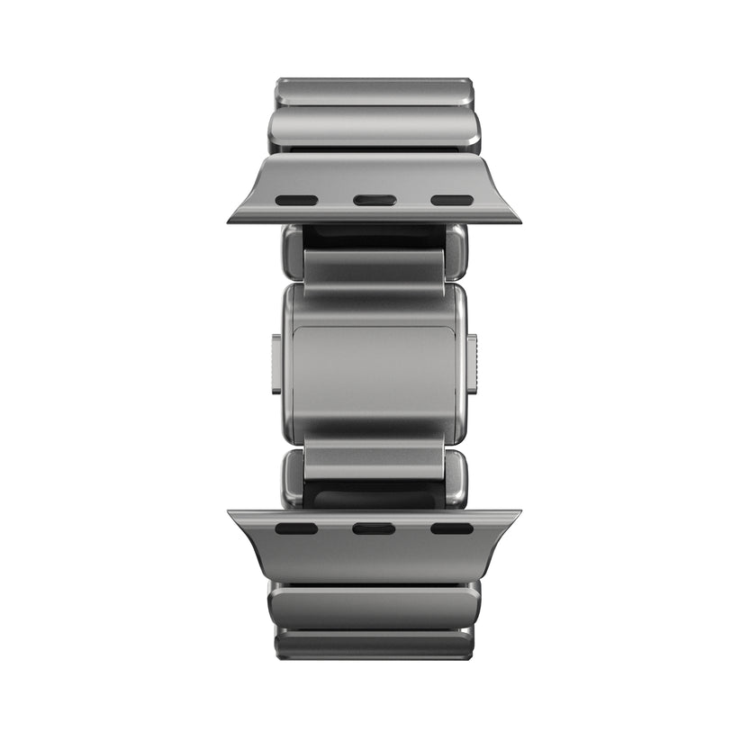 Řemínek pro Apple Watch 45/46/49 mm Nomad Stratos Band FKM - stříbrný - iSTYLE.cz