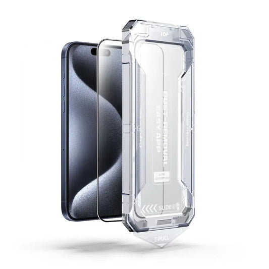 Ochranné sklo pro iPhone 15 Mobile Origin Yellow Screen Guard s aplikátorem - iSTYLE.cz