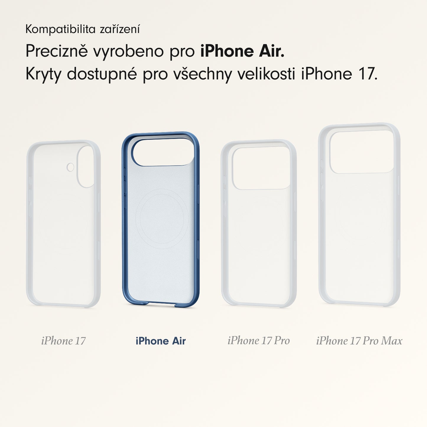 Kryt pro iPhone Air Beats s MagSafe a ovladačem fotoaparátu - hlubinně modrý - iSTYLE CZ