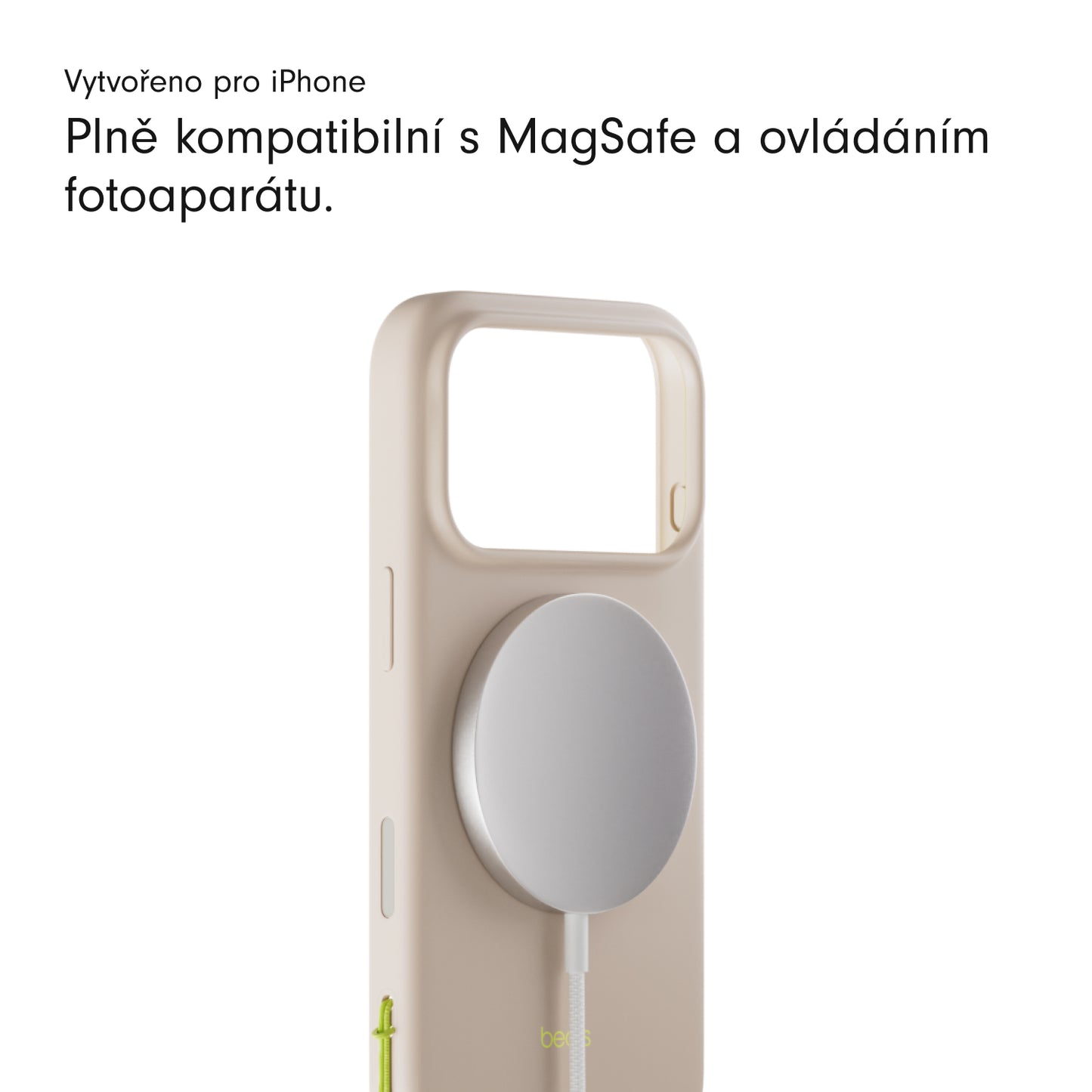 Kryt se stojánkem pro iPhone 17 Pro Beats s MagSafe a ovladačem fotoaparátu - vápencově šedý - iSTYLE CZ