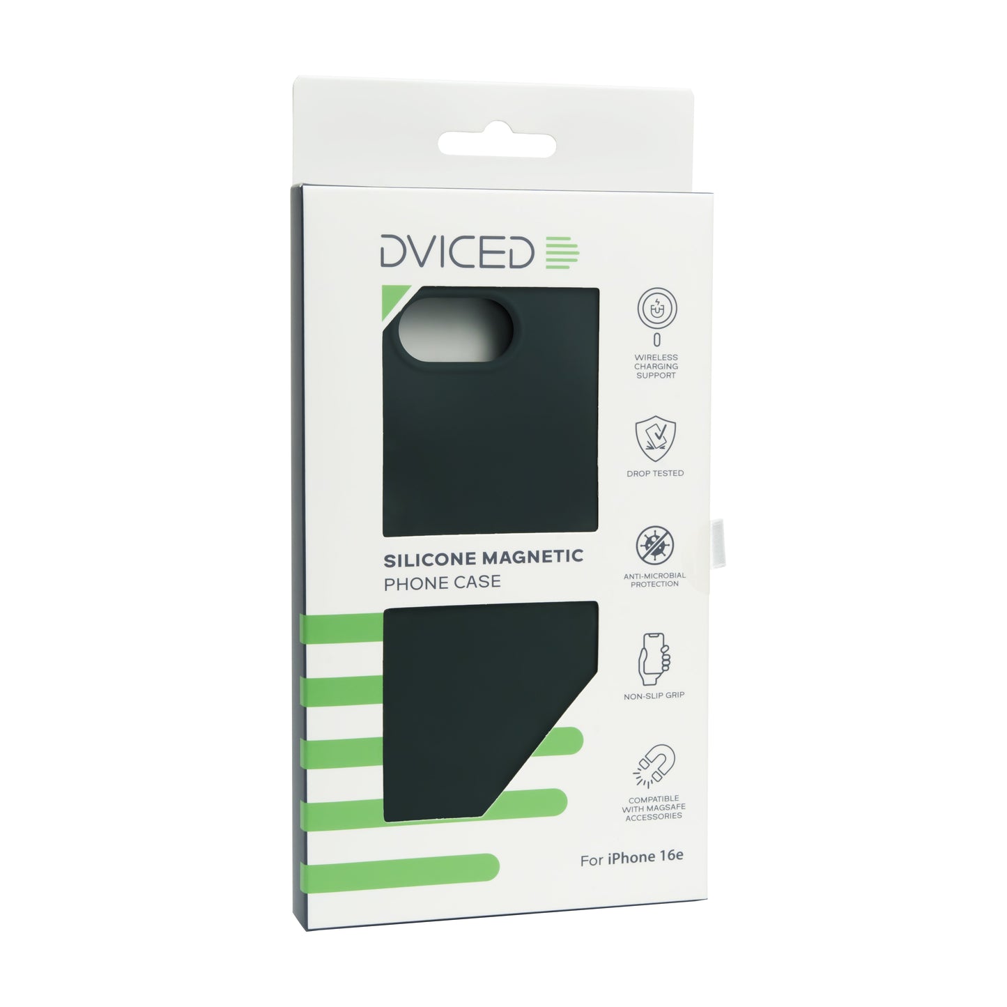 MagSafe silikonový kryt pro iPhone 16e Dviced Silicone Magnetic Case - zelený