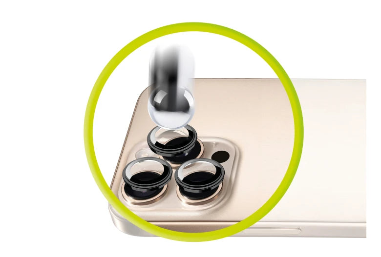 Sklo na fotoaparát pro iPhone 14 Pro / 14 Pro Max Mobile Origin Easy Lens Full Cover - černé