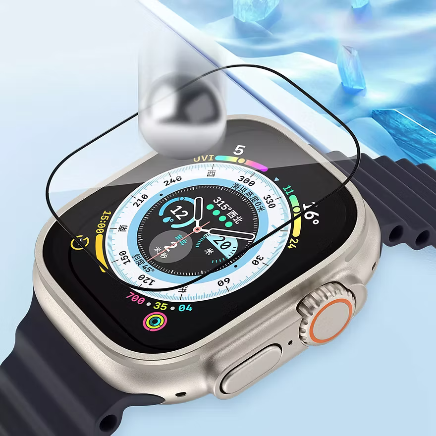Ochranná sada pro Apple Watch Ultra 1/2/3 Blueo Sapphire - titanově černá