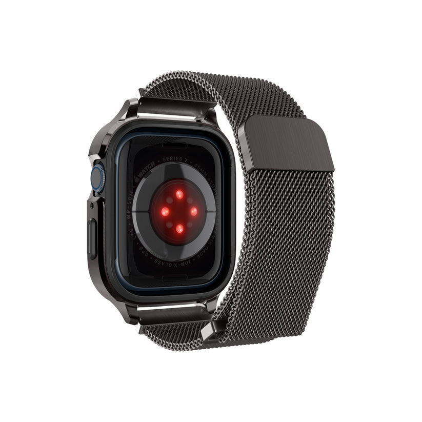 Řemínek pro Apple Watch 42/44/45/49 mm Spigen Metal Fit Pro - šedý - iSTYLE CZ