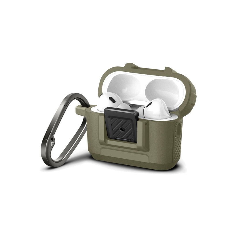 Obal pro AirPods Pro 2. gen Spigen Lock Fit - zelený - iSTYLE CZ