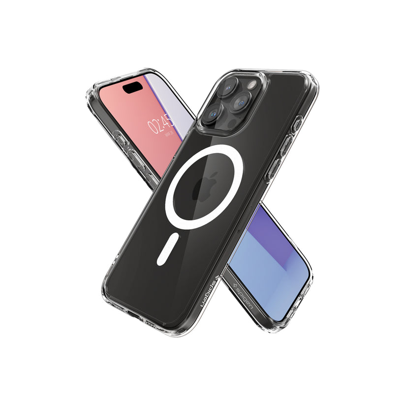 Kryt pro iPhone 15 Pro Spigen Crystal Hybrid MagSafe - bílý - iSTYLE CZ