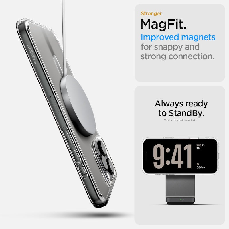 MagSafe kryt pro iPhone 16 Pro Max Spigen Ultra Hybrid T-series - bílý - iSTYLE CZ