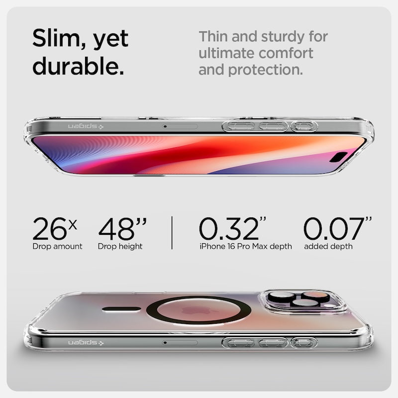 MagSafe kryt pro iPhone 16 Pro Max Spigen Ultra Hybrid T-series - šedý - iSTYLE CZ