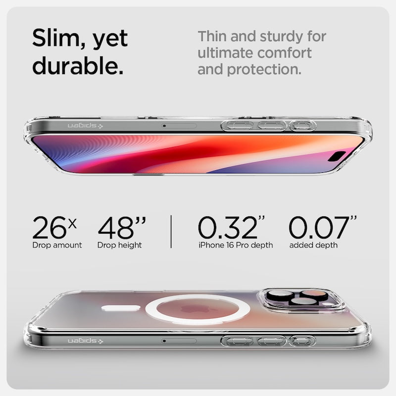 MagSafe kryt pro iPhone 16 Pro Spigen Ultra Hybrid T-series - bílý - iSTYLE CZ