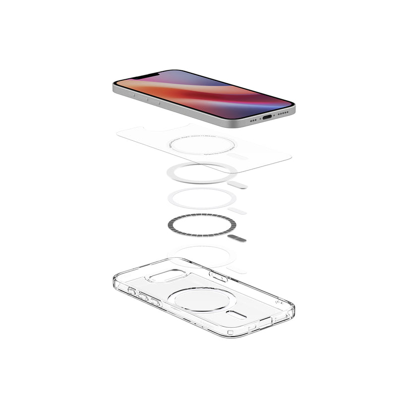 MagSafe kryt pro iPhone 16e Spigen Crystal Hybrid - průhledný - iSTYLE CZ