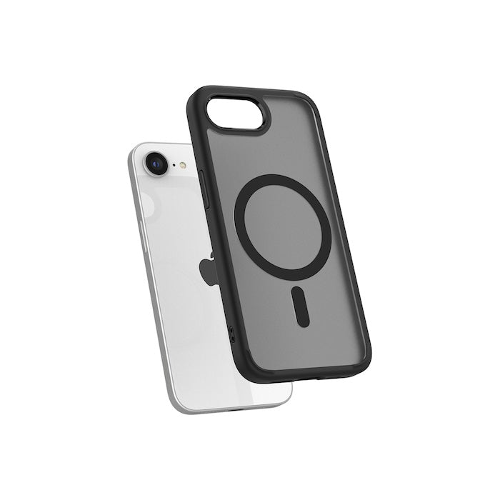 MagSafe kryt pro iPhone 16e Spigen Crystal Hybrid - černý - iSTYLE CZ