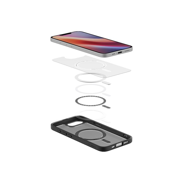 MagSafe kryt pro iPhone 16e Spigen Crystal Hybrid - černý - iSTYLE CZ