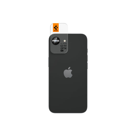 Ochranné sklo na čočku pro iPhone 16e Spigen Glass tR EZ Fit Optik Pro (2ks) - černé - iSTYLE CZ