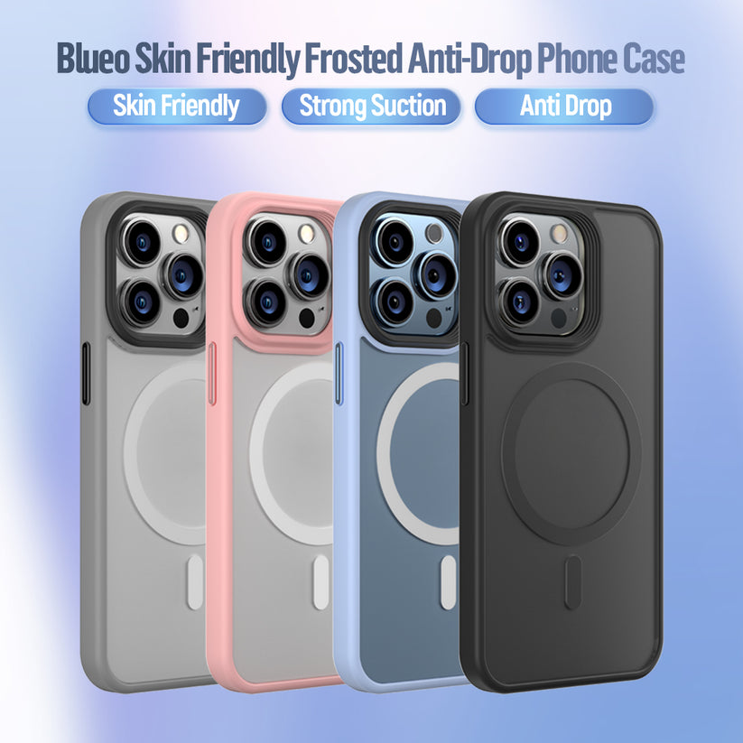 MagSafe kryt na iPhone 16 Blueo Skin Friendly Frosted Case - šedý - iSTYLE CZ