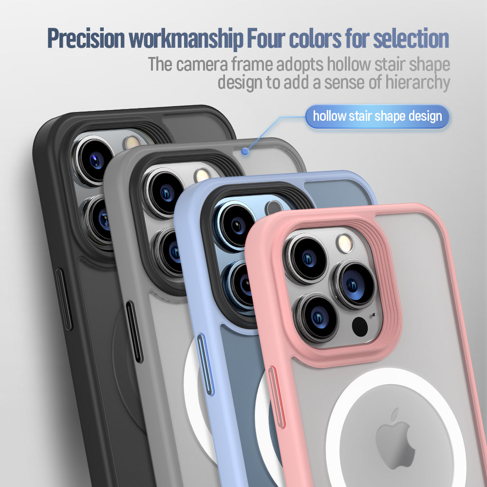MagSafe kryt na iPhone 16 Blueo Skin Friendly Frosted Case - šedý - iSTYLE CZ
