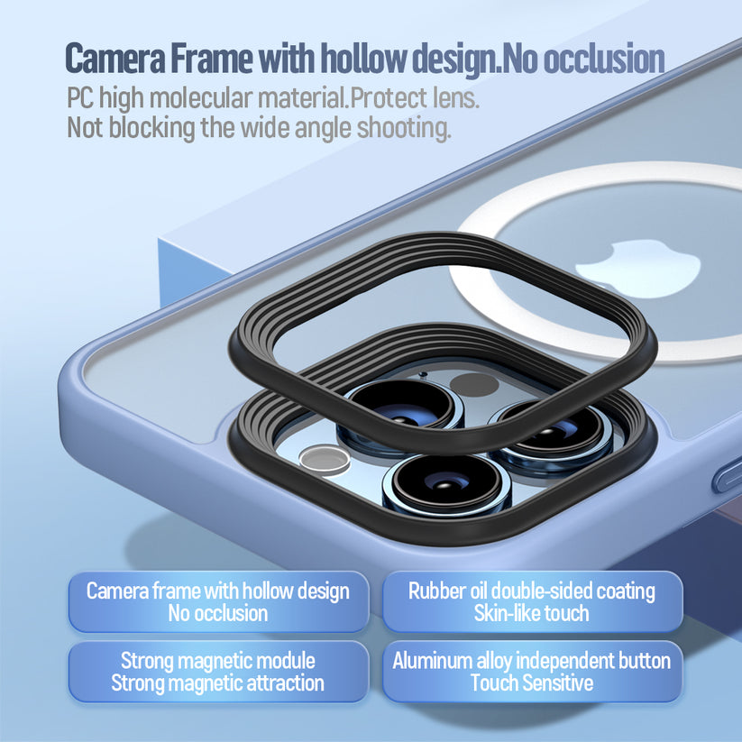 MagSafe kryt na iPhone 16 Pro Blueo Skin Friendly Frosted Case - šedý - iSTYLE CZ