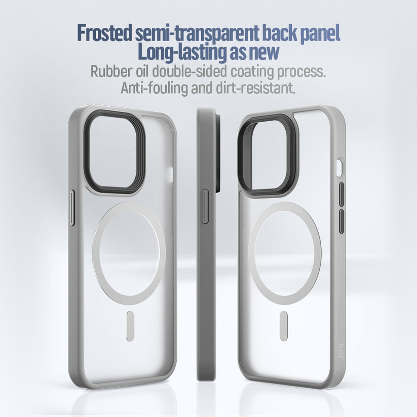 MagSafe kryt na iPhone 16 Pro Max Blueo Skin Friendly Frosted Case - šedý - iSTYLE CZ