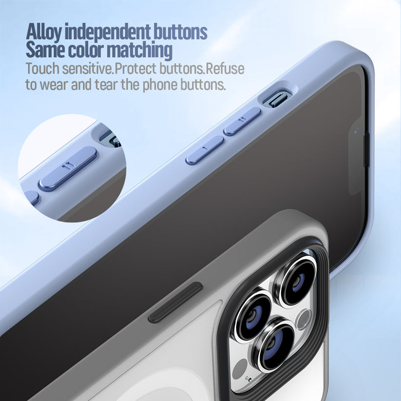 MagSafe kryt na iPhone 16 Pro Max Blueo Skin Friendly Frosted Case - šedý - iSTYLE CZ
