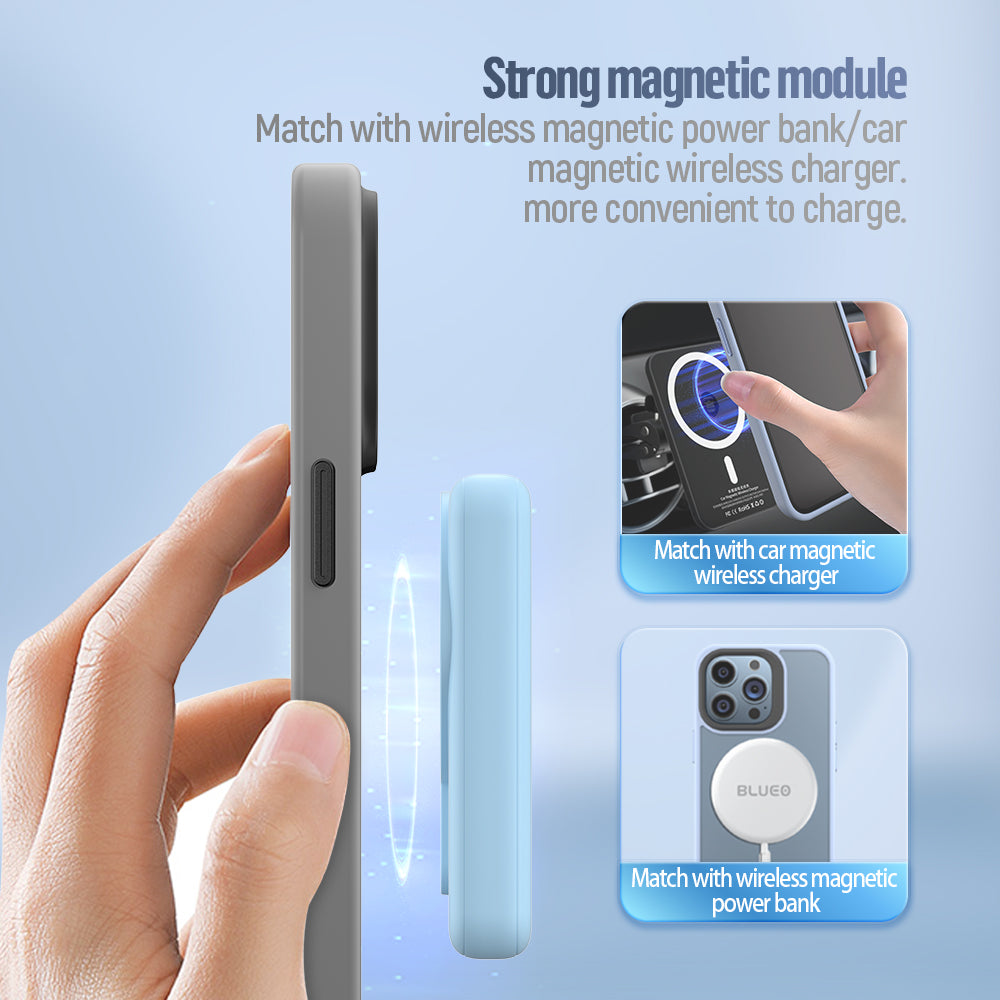 MagSafe kryt na iPhone 16 Pro Blueo Skin Friendly Frosted Case - šedý - iSTYLE CZ