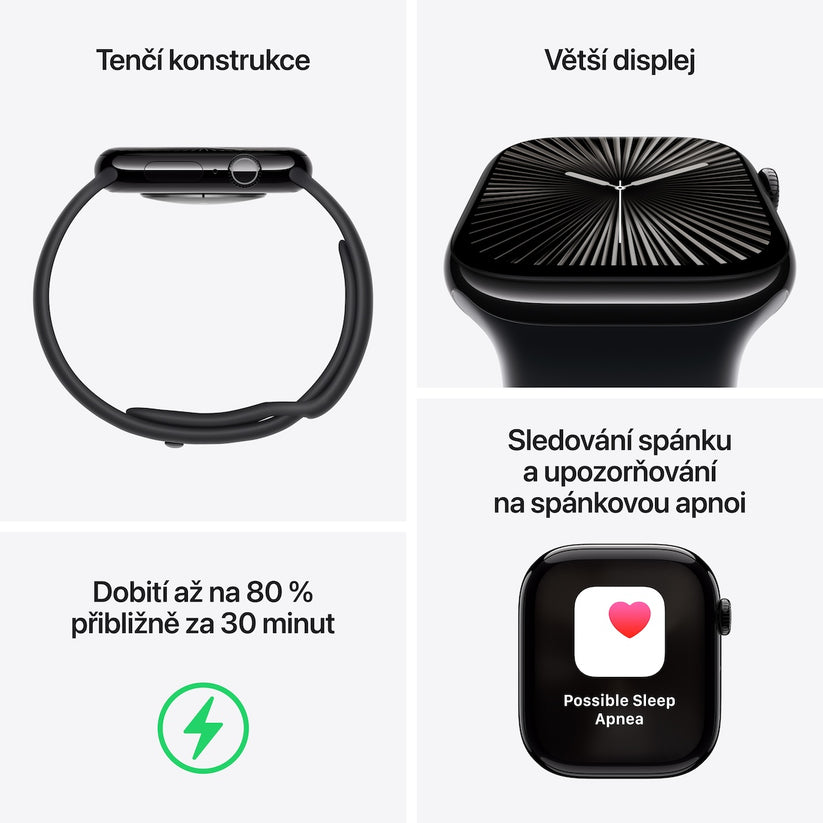 Apple Watch Series 10 GPS + Cellular 46mm břidlicově šedé titanové pouzdro s břidlicově šedým milánským tahem - M/L - iSTYLE CZ
