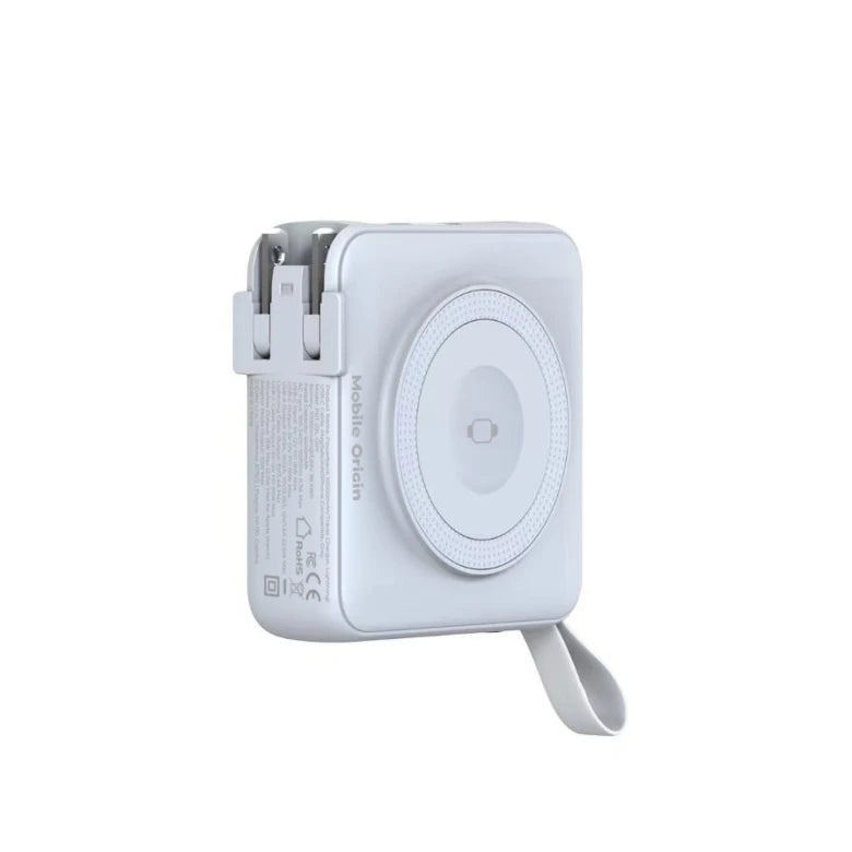 Powerbanka a cestovní nabíječka Mobile Origin PowerBank Travel Charger 10 000 mAh - bílá