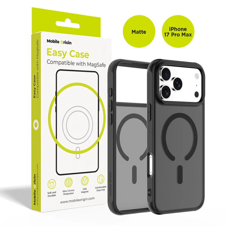 MagSafe kryt iPhone 17 Pro Max Mobile Origin Easy Hybrid - matně černý