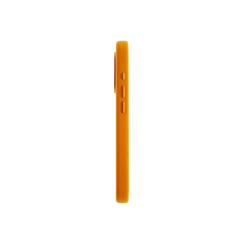 Kožený MagSafe kryt pro iPhone 16 Dviced – oranžový - iSTYLE CZ
