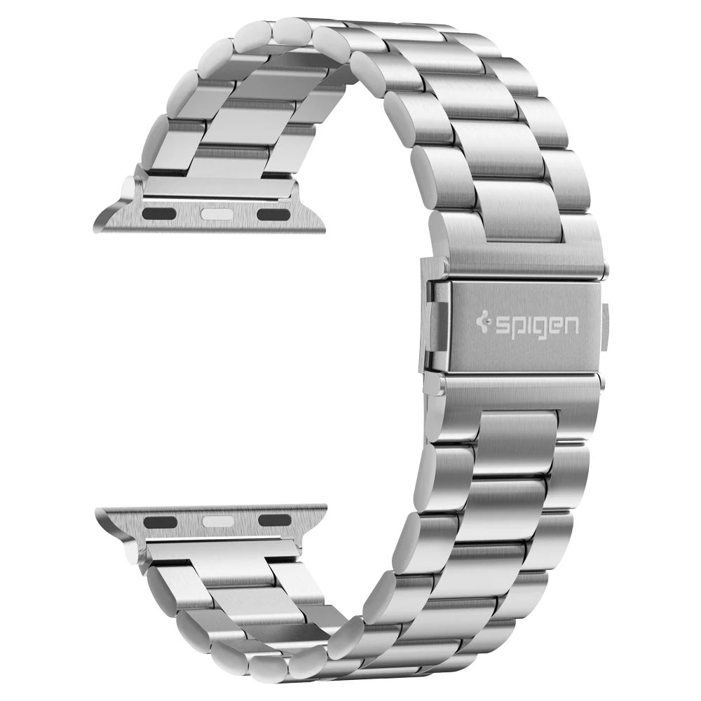 Kovový řemínek pro Apple Watch 42/44/45/49 mm Spigen Modern Fit - stříbrný - iSTYLE CZ