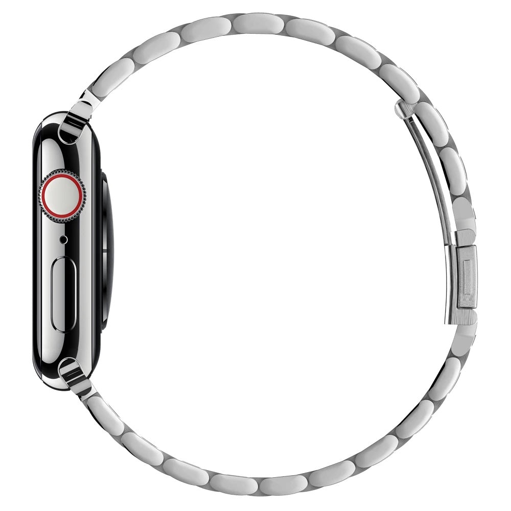 Kovový řemínek pro Apple Watch 42/44/45/49 mm Spigen Modern Fit - stříbrný - iSTYLE CZ