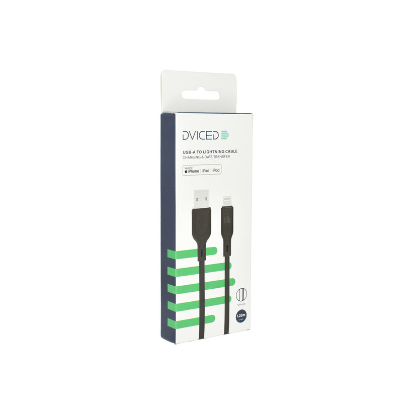 Kabel USB-A / Lightning Dviced 1,25 m – černý - iSTYLE CZ