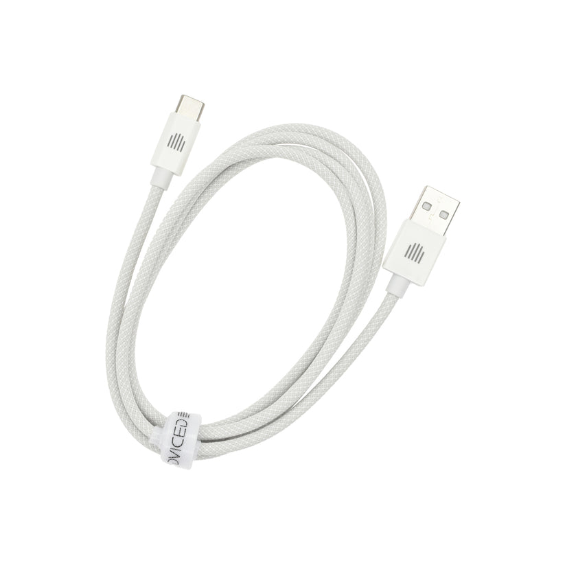 Pletený kabel USB-A / USB-C Dviced 1,25 m – bílý - iSTYLE CZ