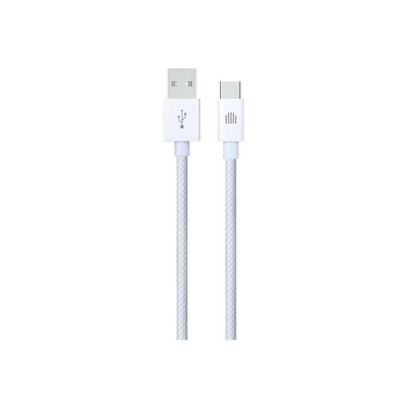 Pletený kabel USB-A / USB-C Dviced 1,25 m – bílý - iSTYLE CZ